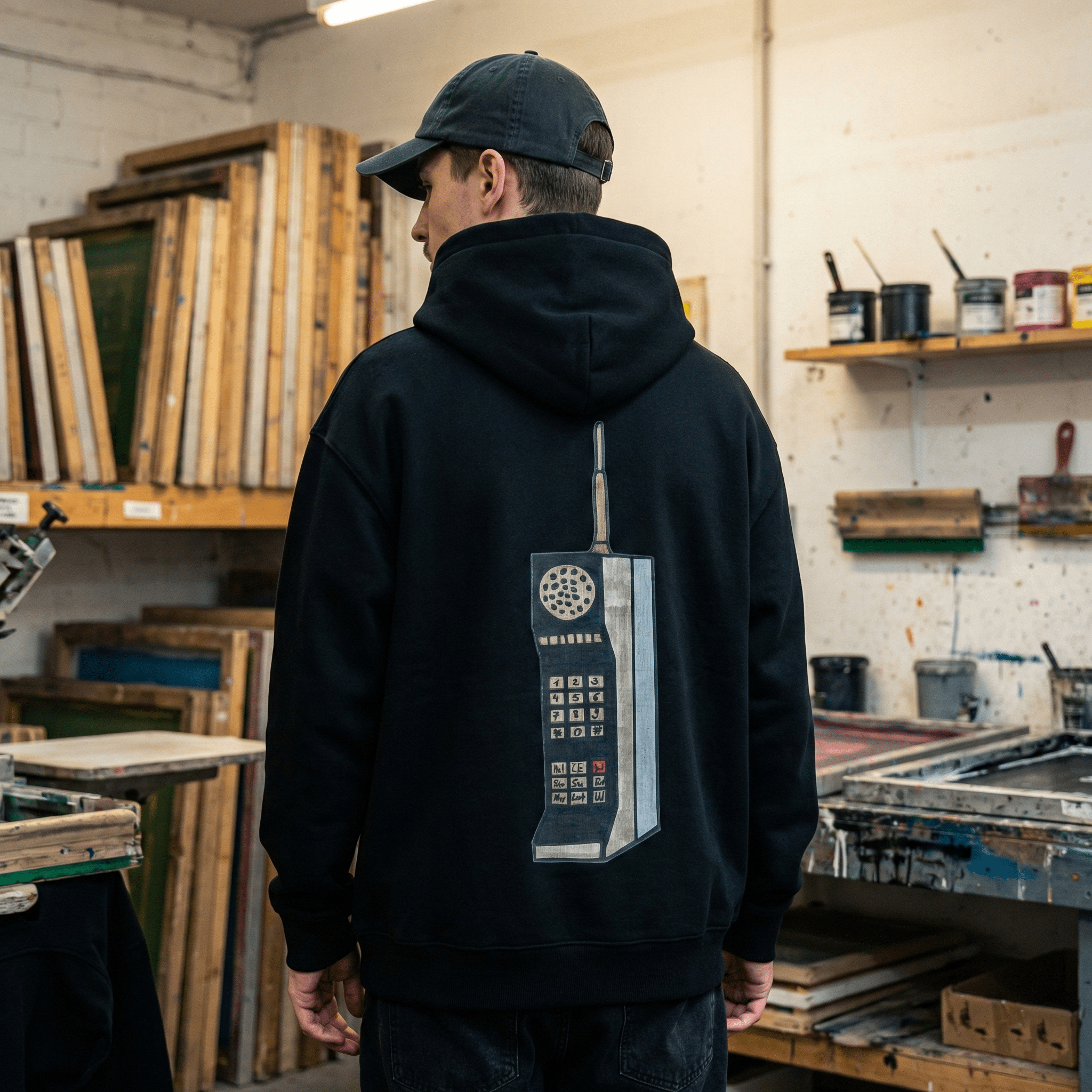 Hoodie Oversized Organic – STUDIO Analog Series | Analog Brick Phone Style