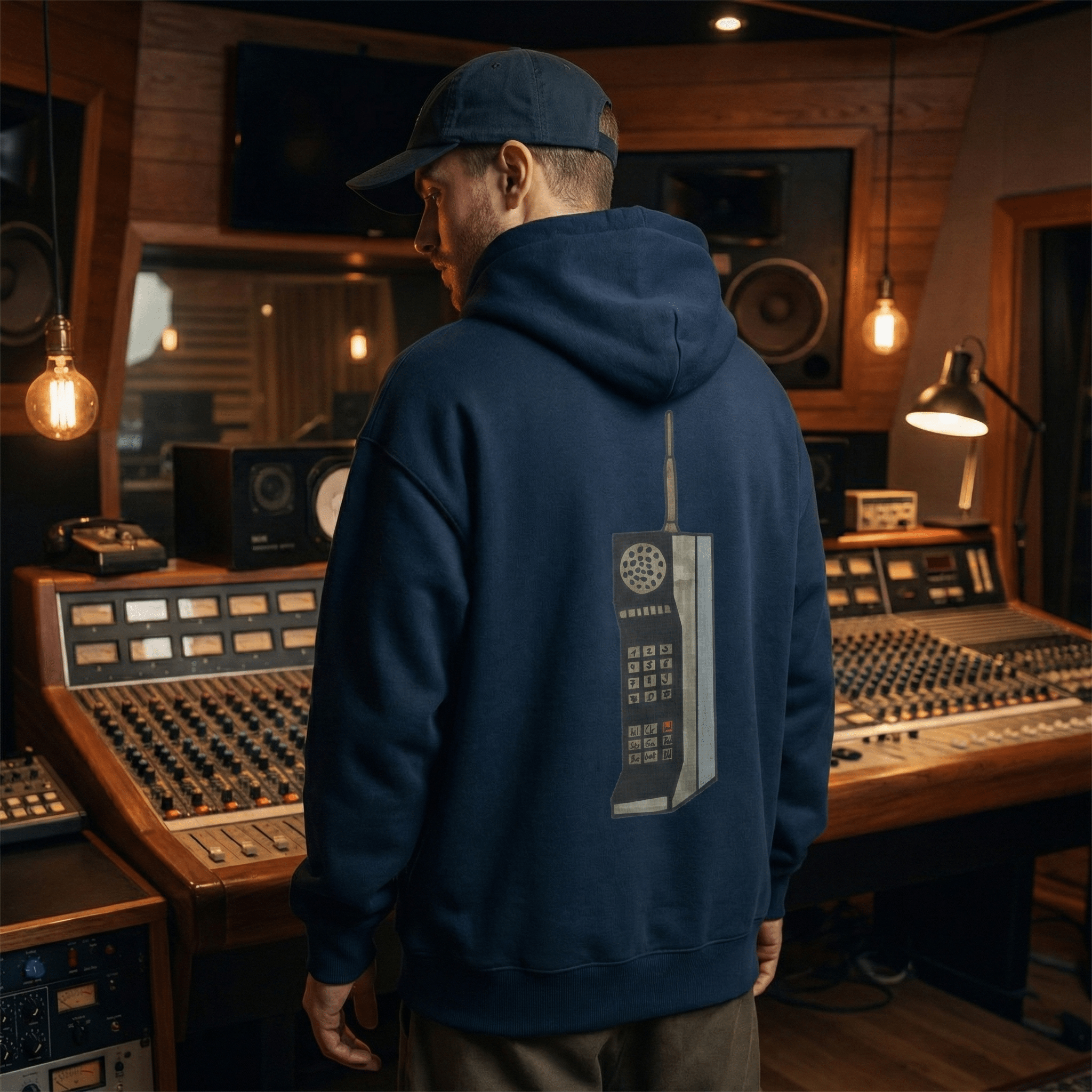 Hoodie Oversized Organic – STUDIO Analog Series | Analog Brick Phone Style