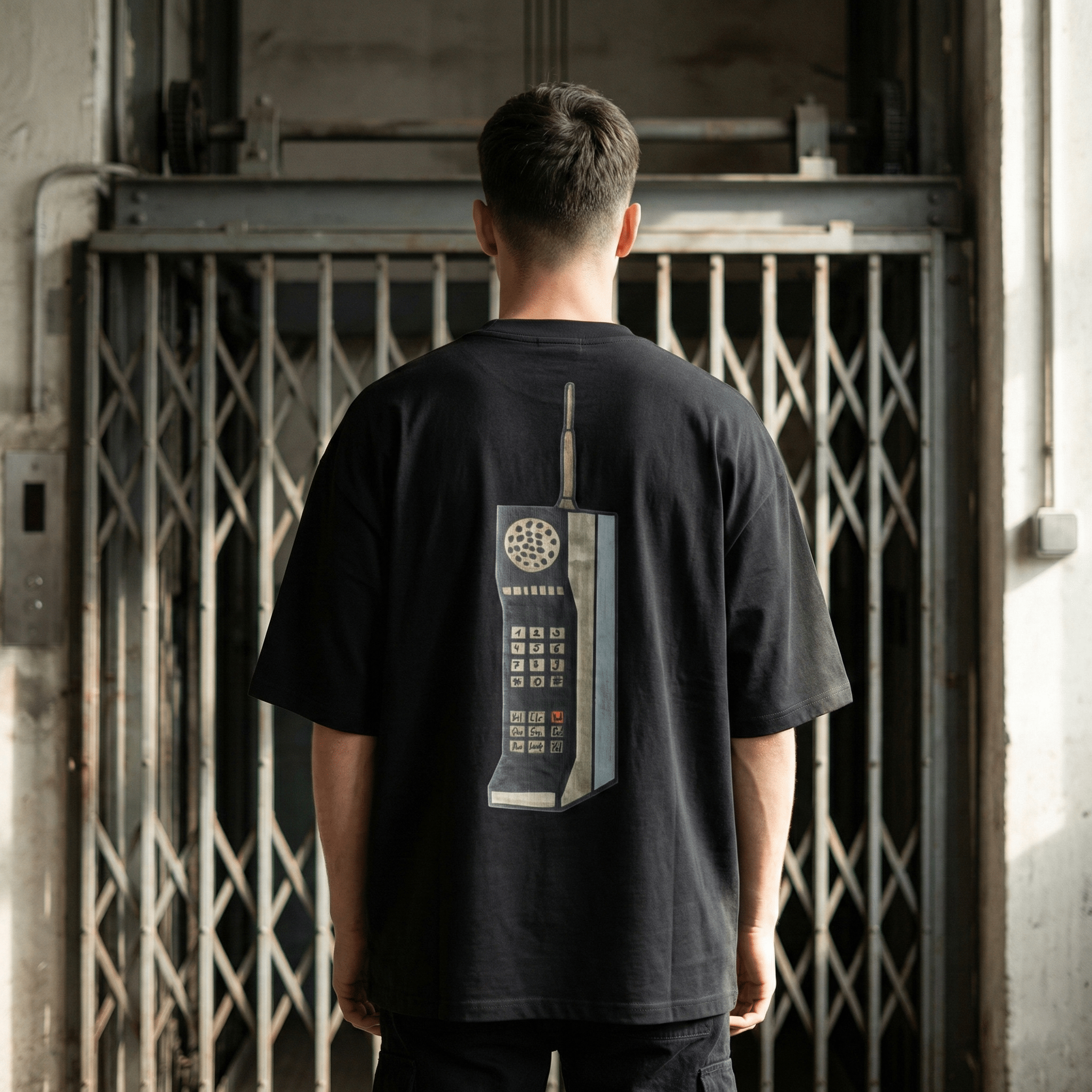 T-Shirt Oversized Organic – STUDIO ANALOG Series | Analog Brick-Phone Style