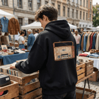 Hoodie Oversized Organic – STUDIO ANALOG Series | Retro Radio Craft Style