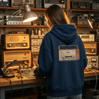 Hoodie Oversized Organic – STUDIO ANALOG Series | Retro Radio Craft Style