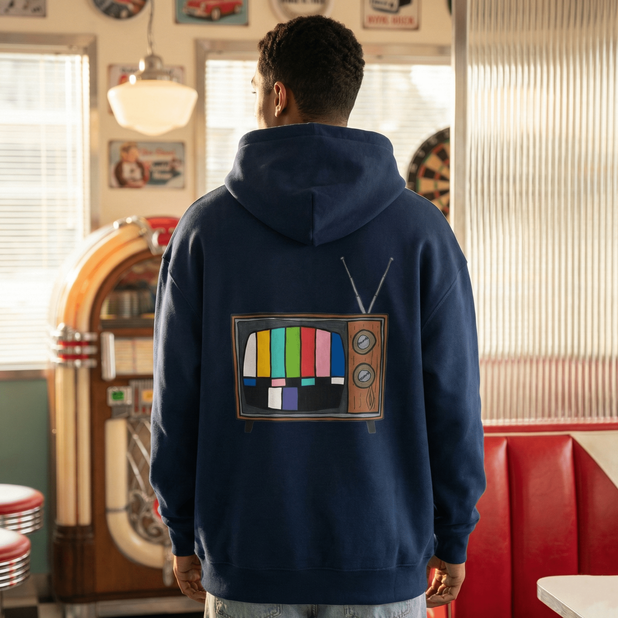 Hoodie Oversized Organic – STUDIO ANALOG Series | Analog Retro TV Style