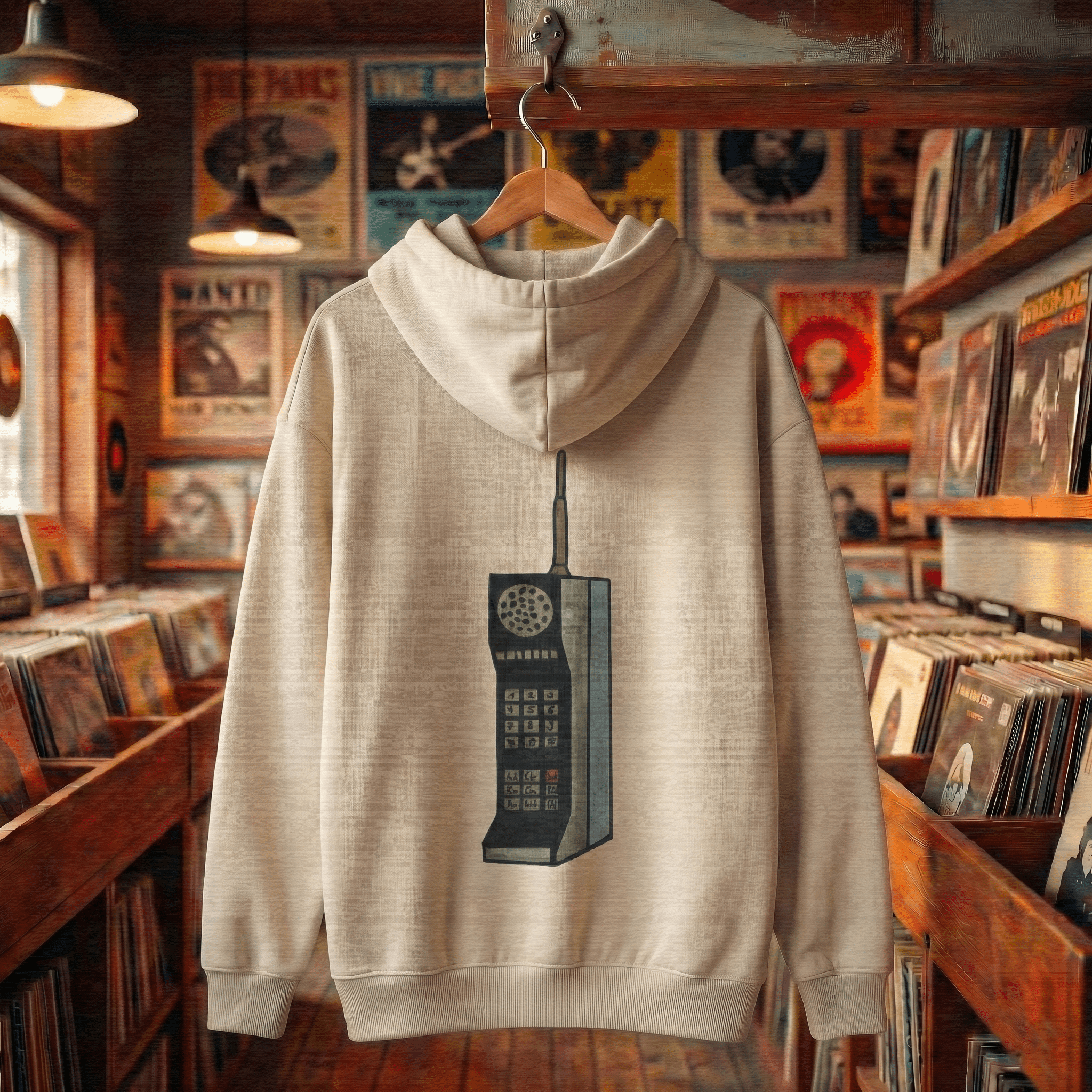Hoodie Oversized Organic – STUDIO Analog Series | Analog Brick Phone Style