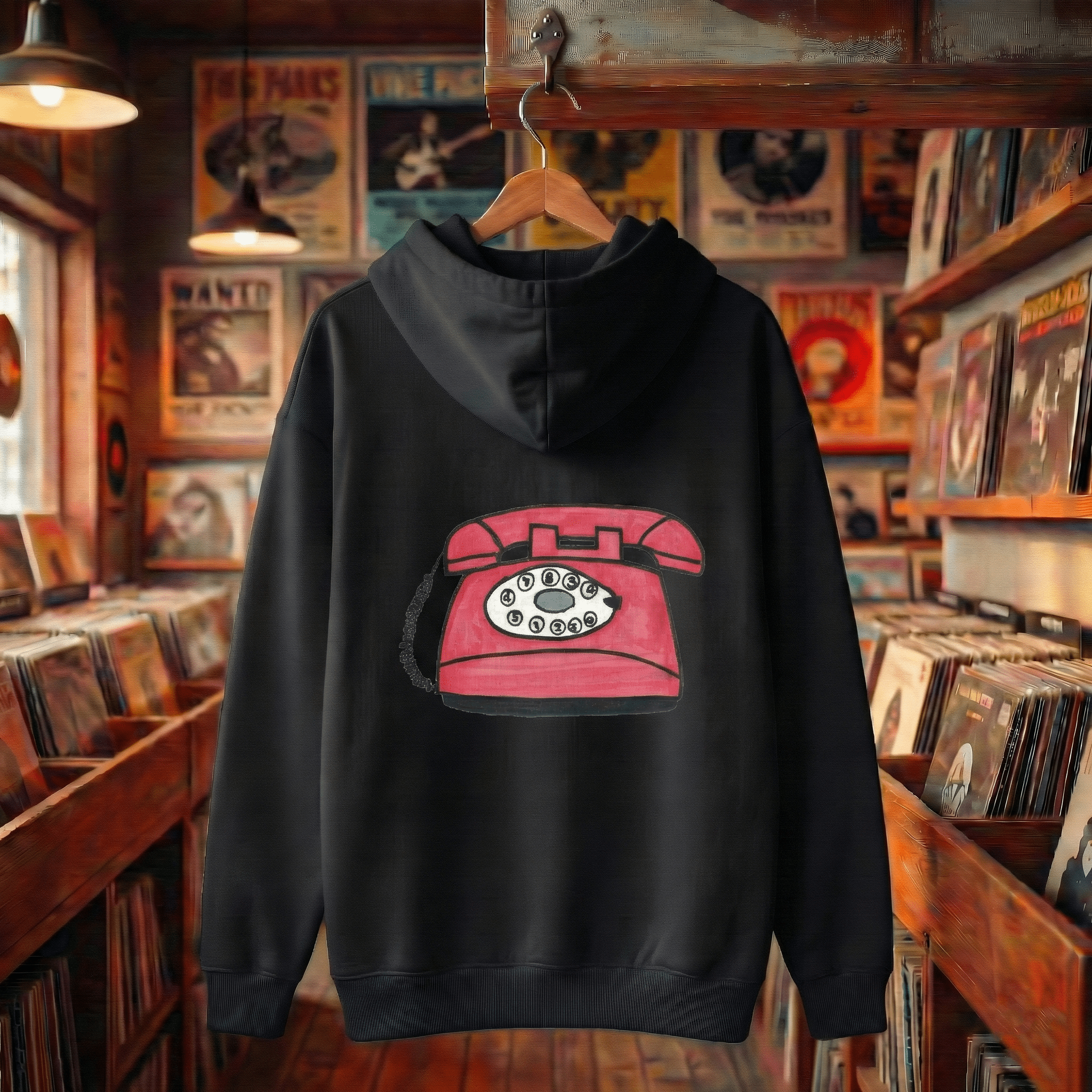 Zipper Hoodie Organic – STUDIO ANALOG Series | Analog Retro Phone Style