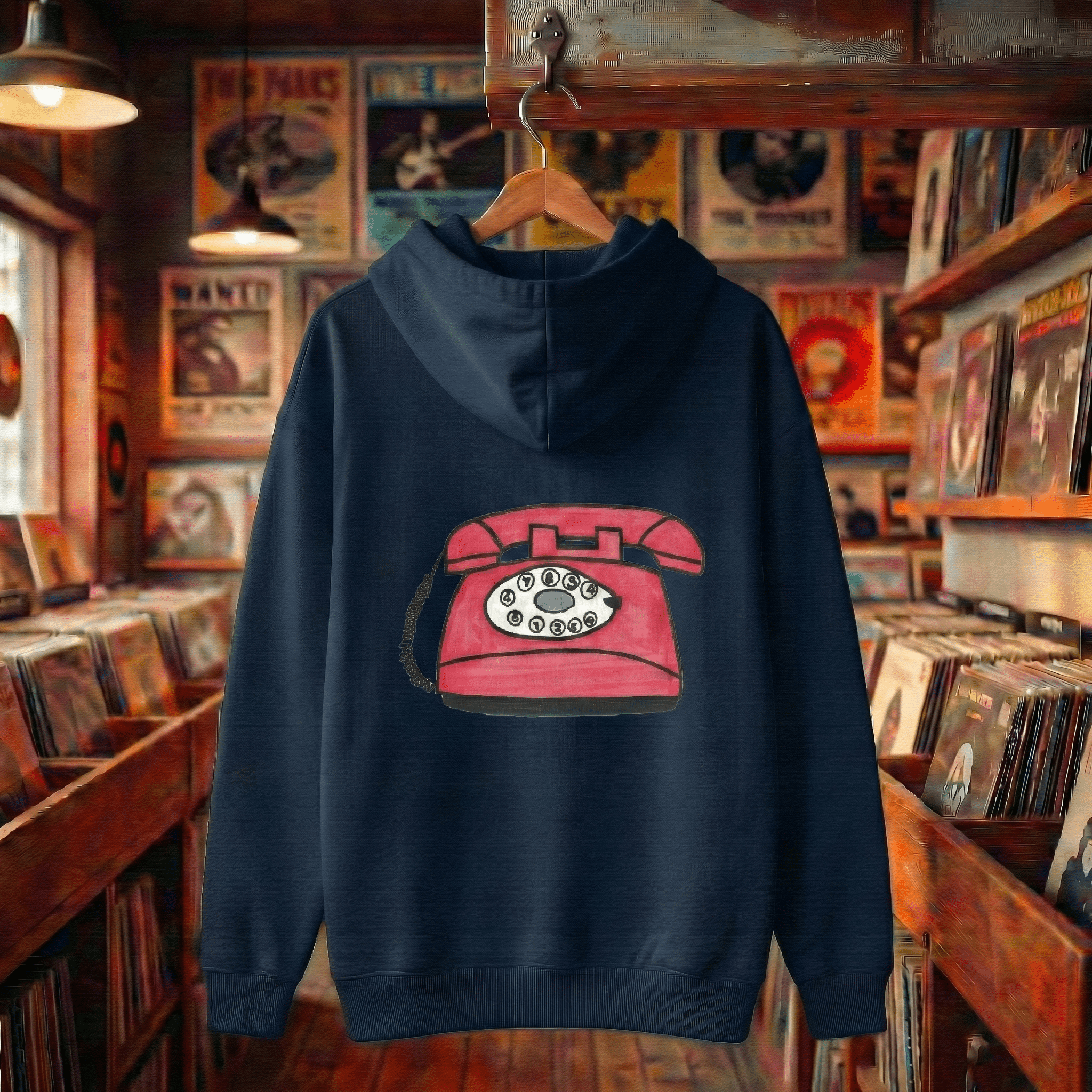 Zipper Hoodie Organic – STUDIO ANALOG Series | Analog Retro Phone Style