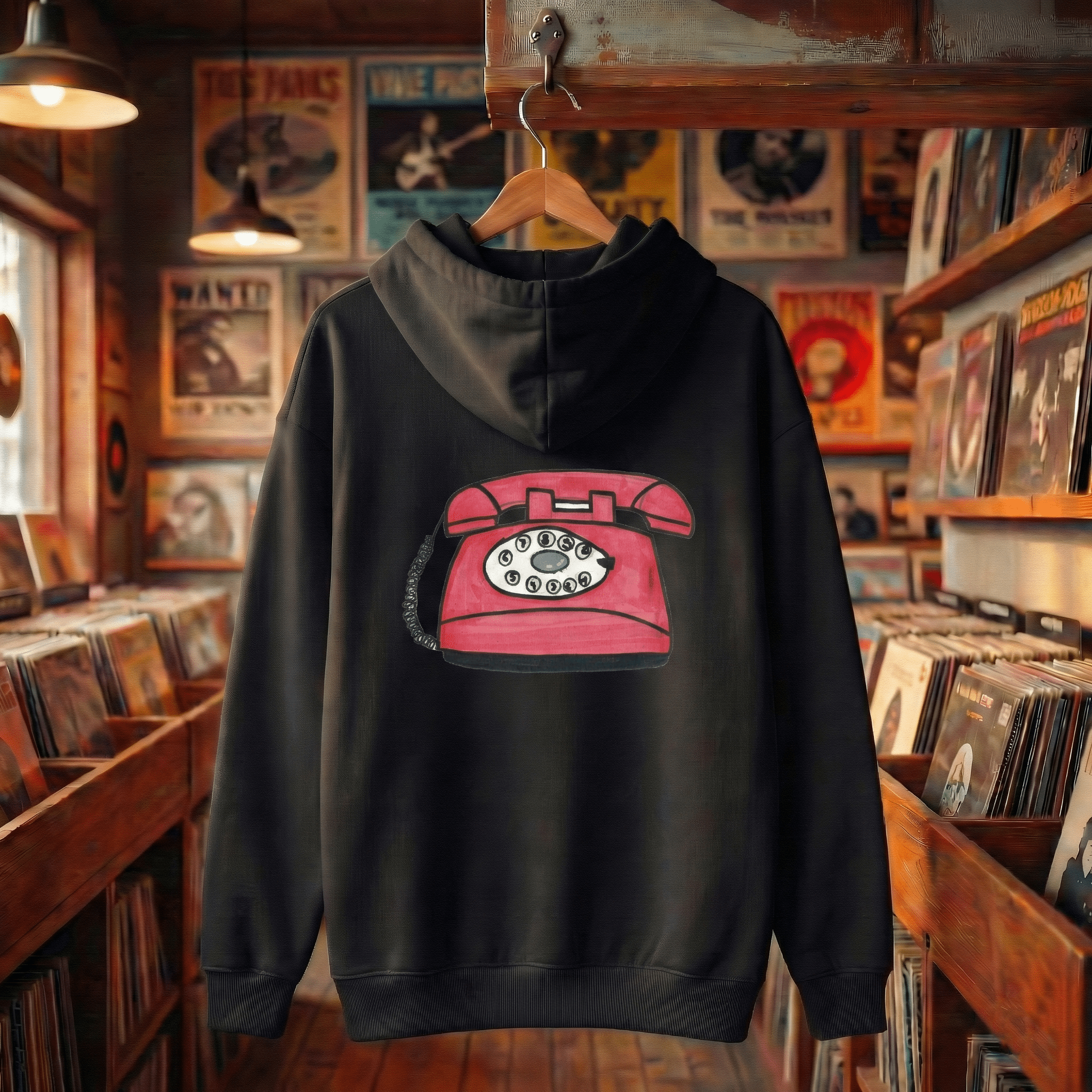 Hoodie Oversized Organic – STUDIO ANALOG Series | Analog Retro Phone Style