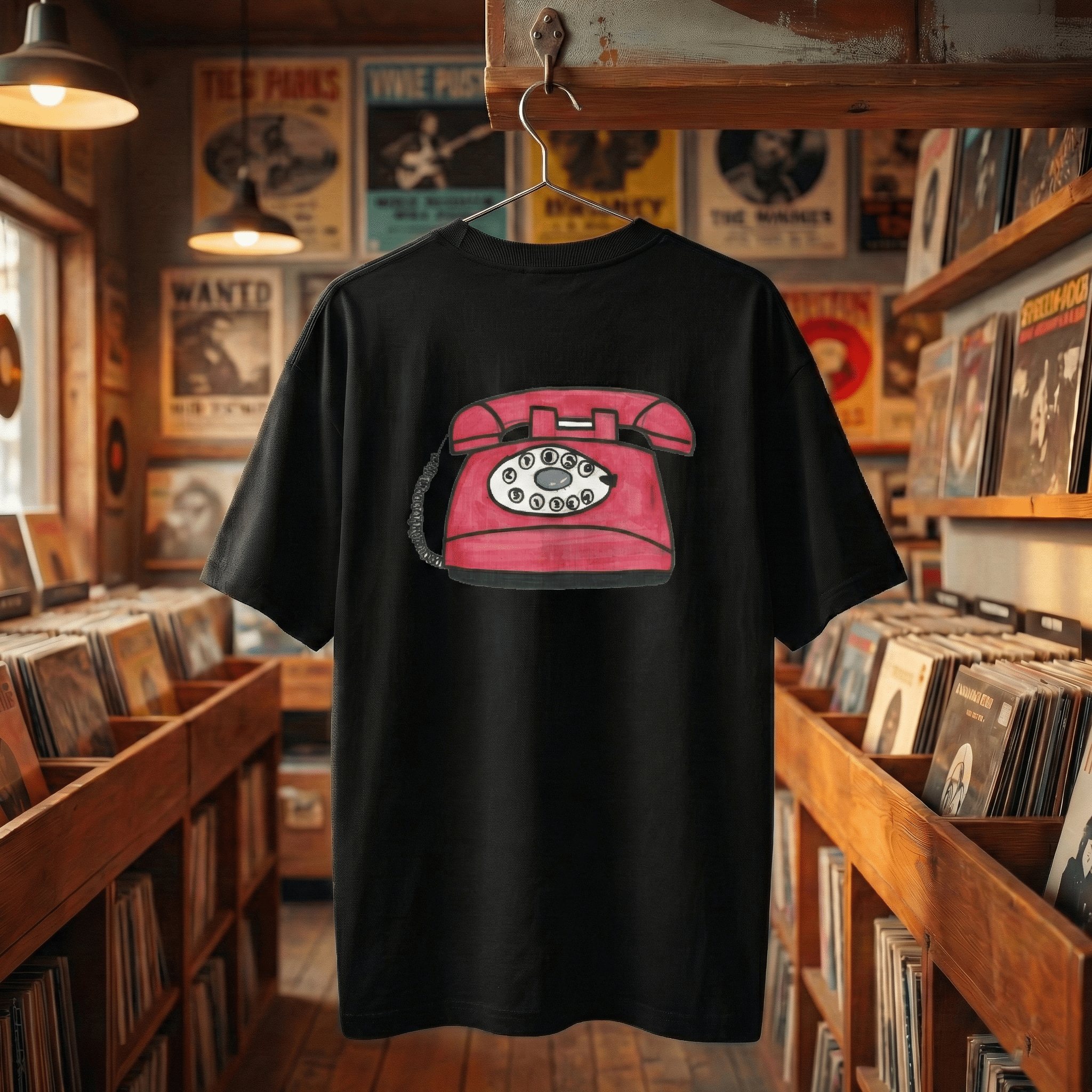 T-Shirt Oversized Organic – STUDIO ANALOG Series | Analog Retro Phone Style
