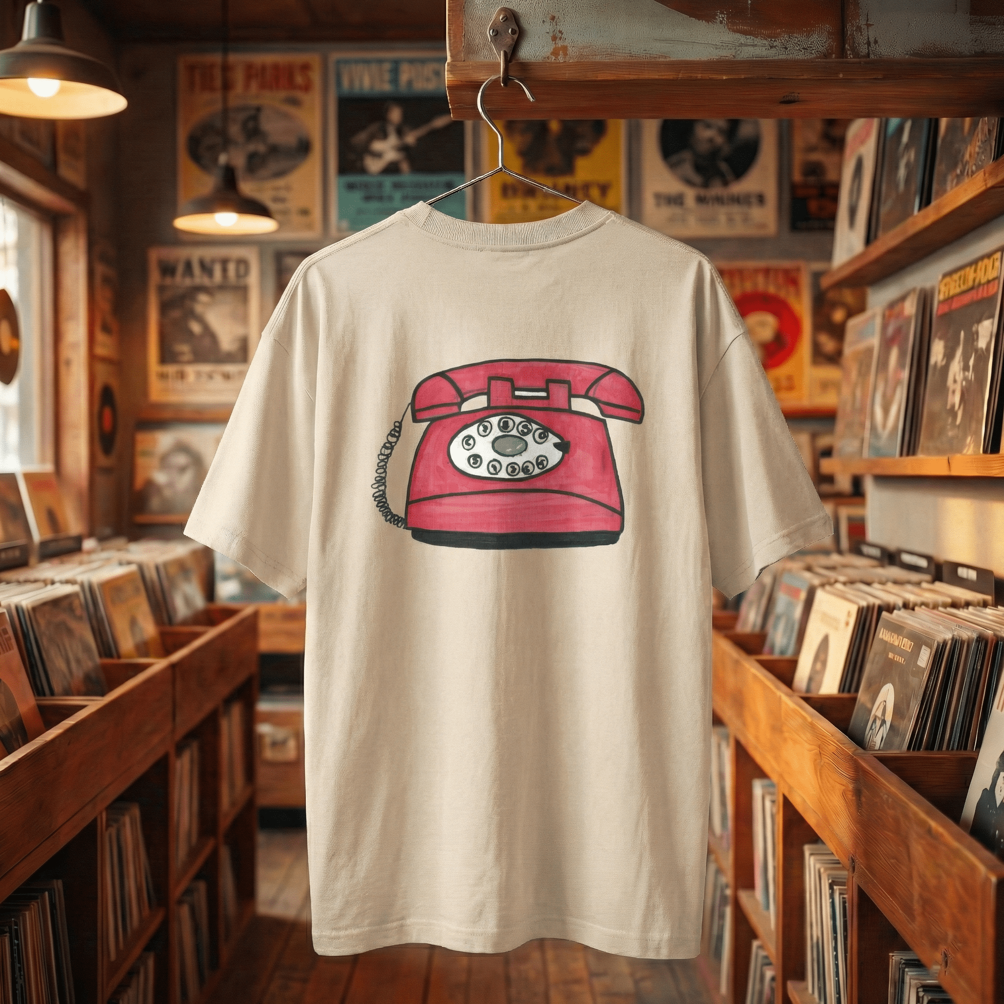 T-Shirt Oversized Organic – STUDIO ANALOG Series | Analog Retro Phone Style