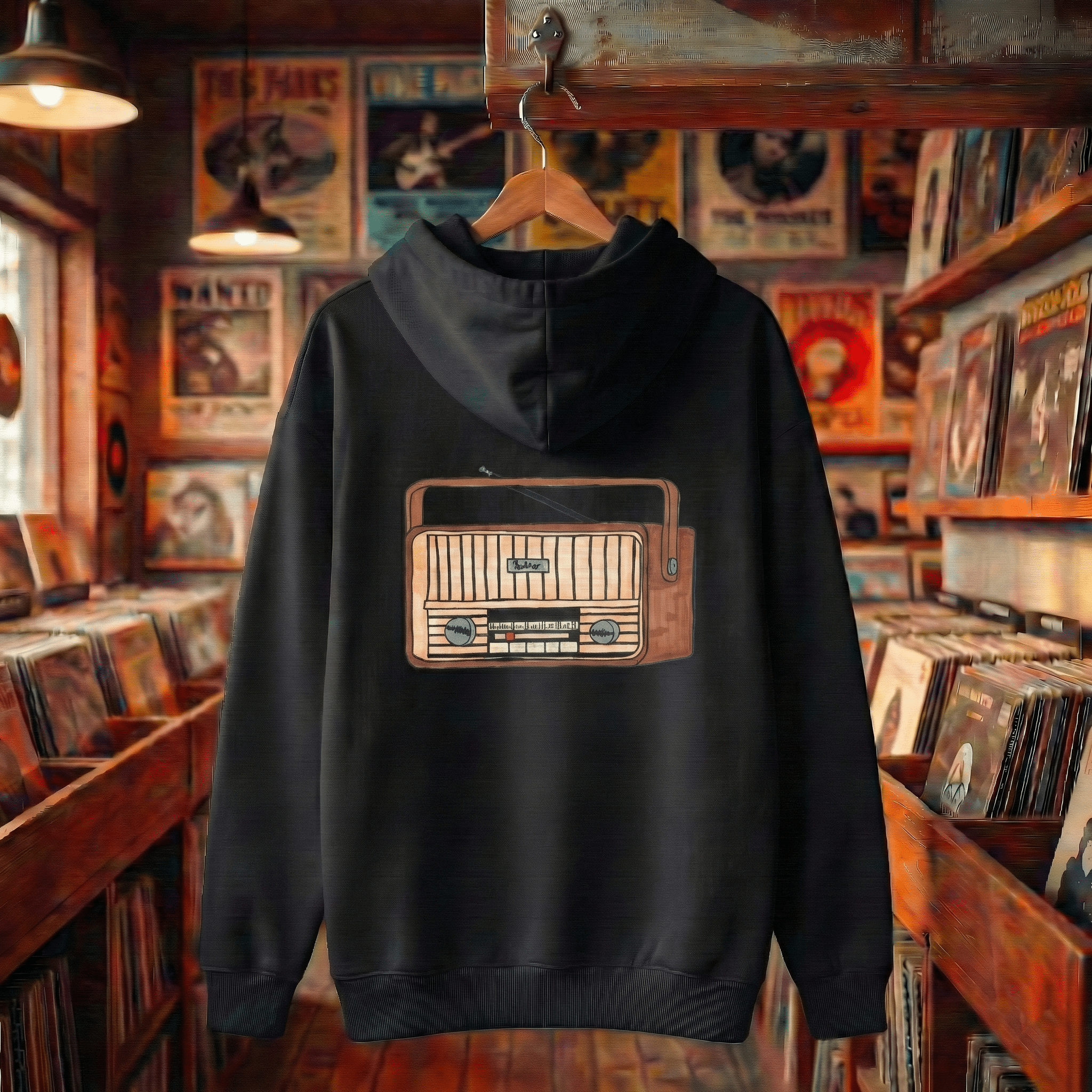 Zipper Hoodie Organic – STUDIO ANALOG Series | Retro Radio Craft Style