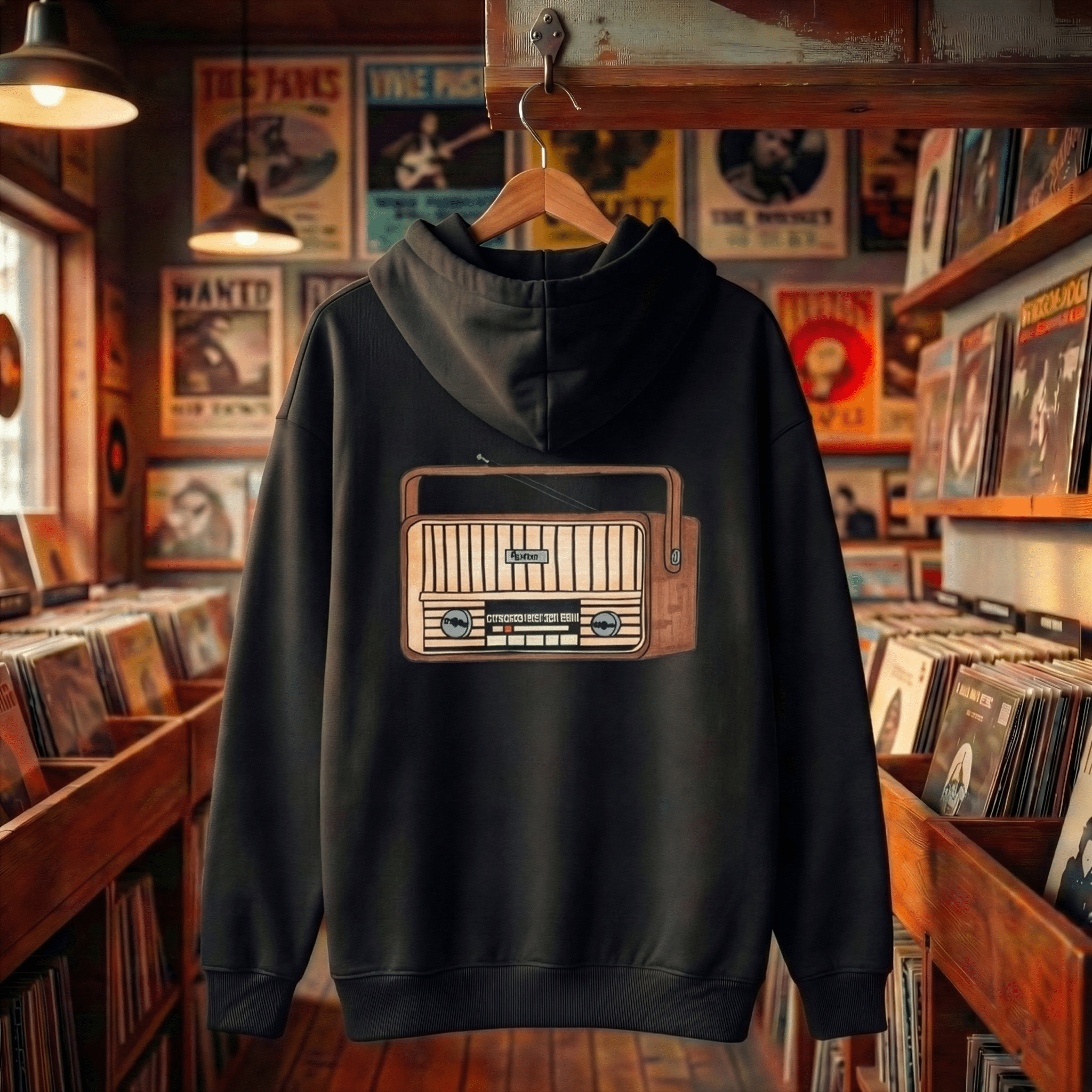 Hoodie Oversized Organic – STUDIO ANALOG Series | Retro Radio Craft Style
