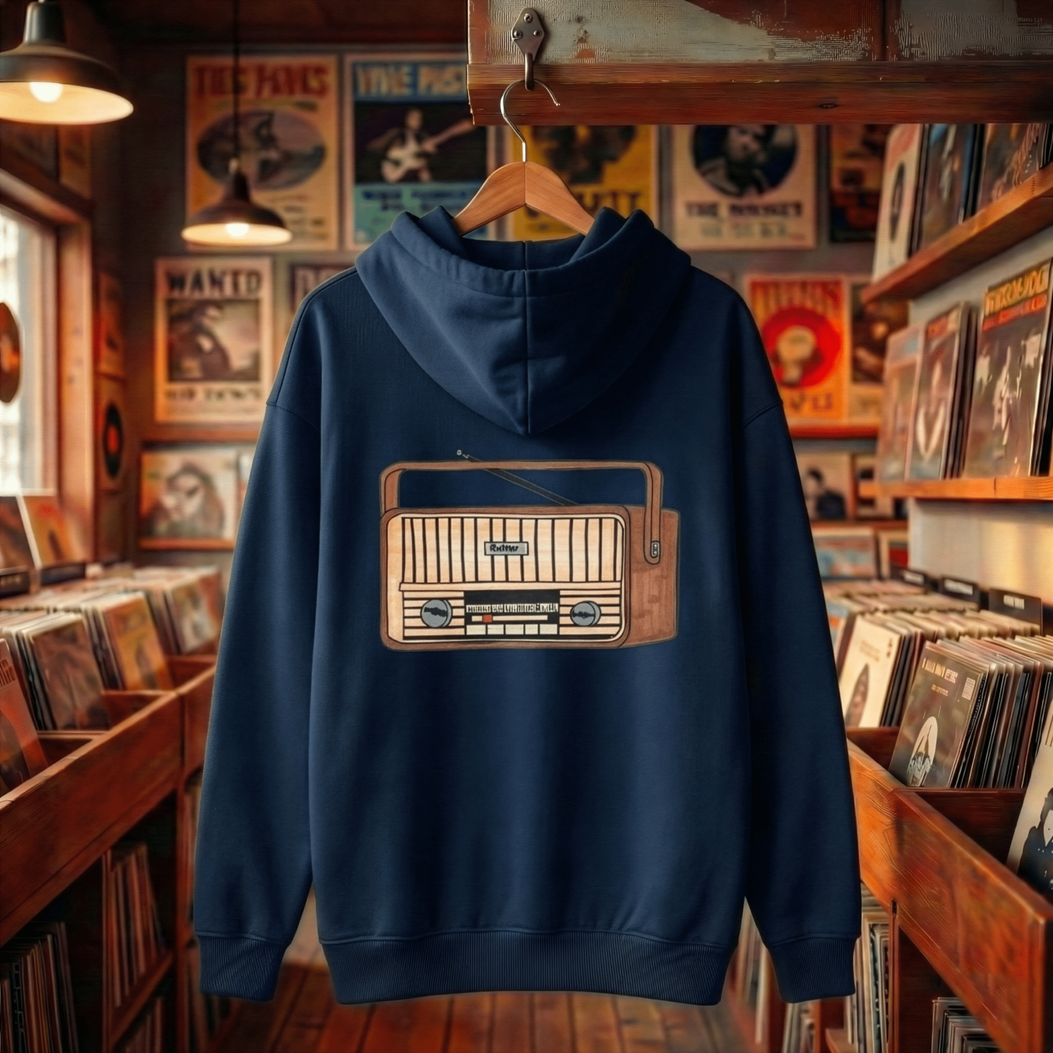 Hoodie Oversized Organic – STUDIO ANALOG Series | Retro Radio Craft Style