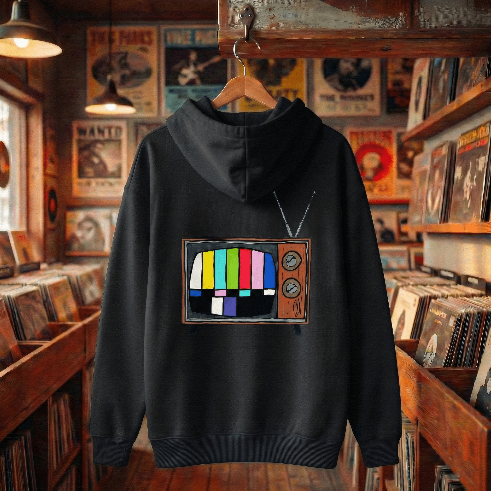 Zipper Hoodie Organic – STUDIO ANALOG Series | Analog Retro TV Style