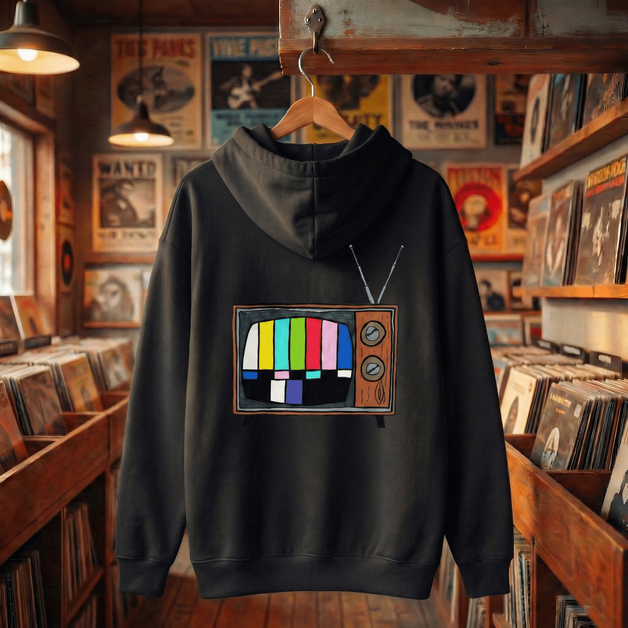 Hoodie Oversized Organic – STUDIO ANALOG Series | Analog Retro TV Style