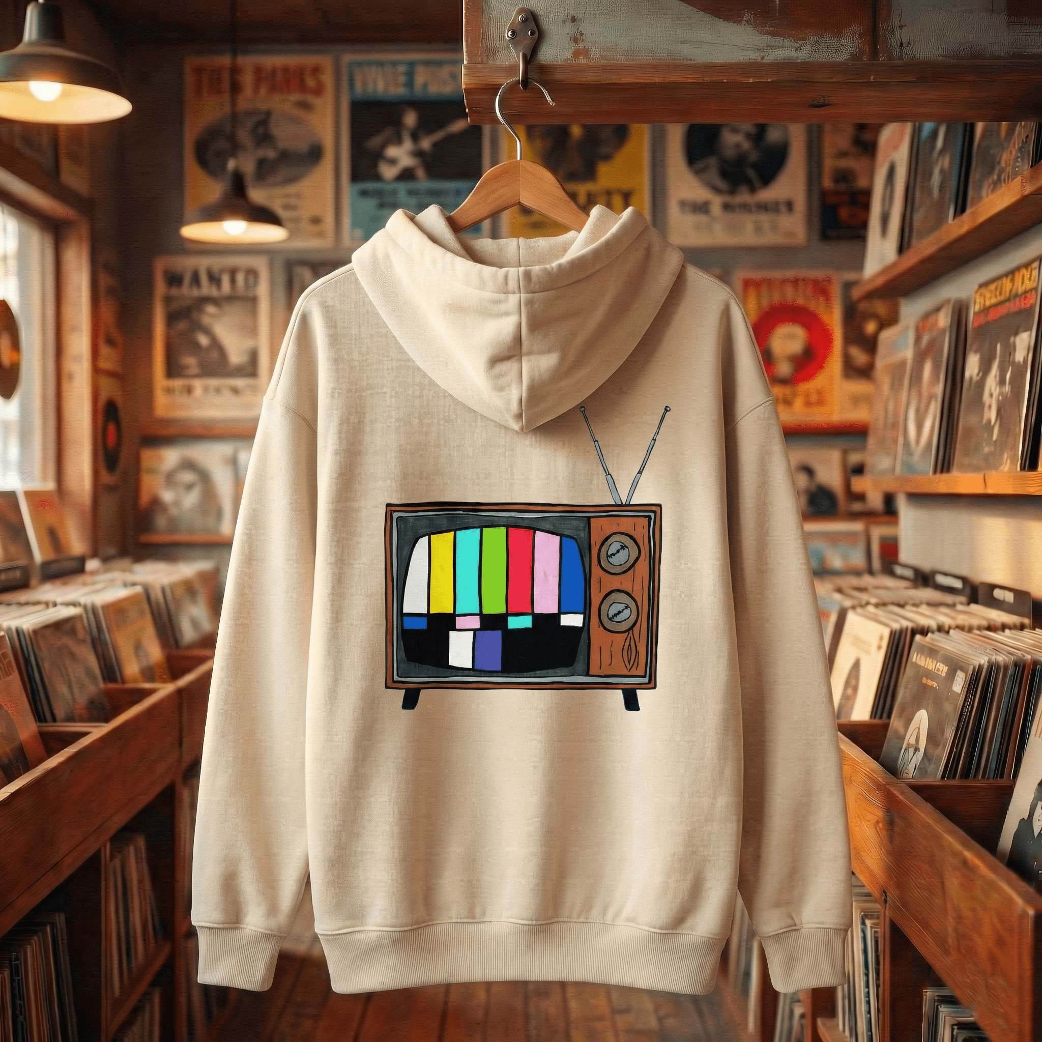 Hoodie Oversized Organic – STUDIO ANALOG Series | Analog Retro TV Style