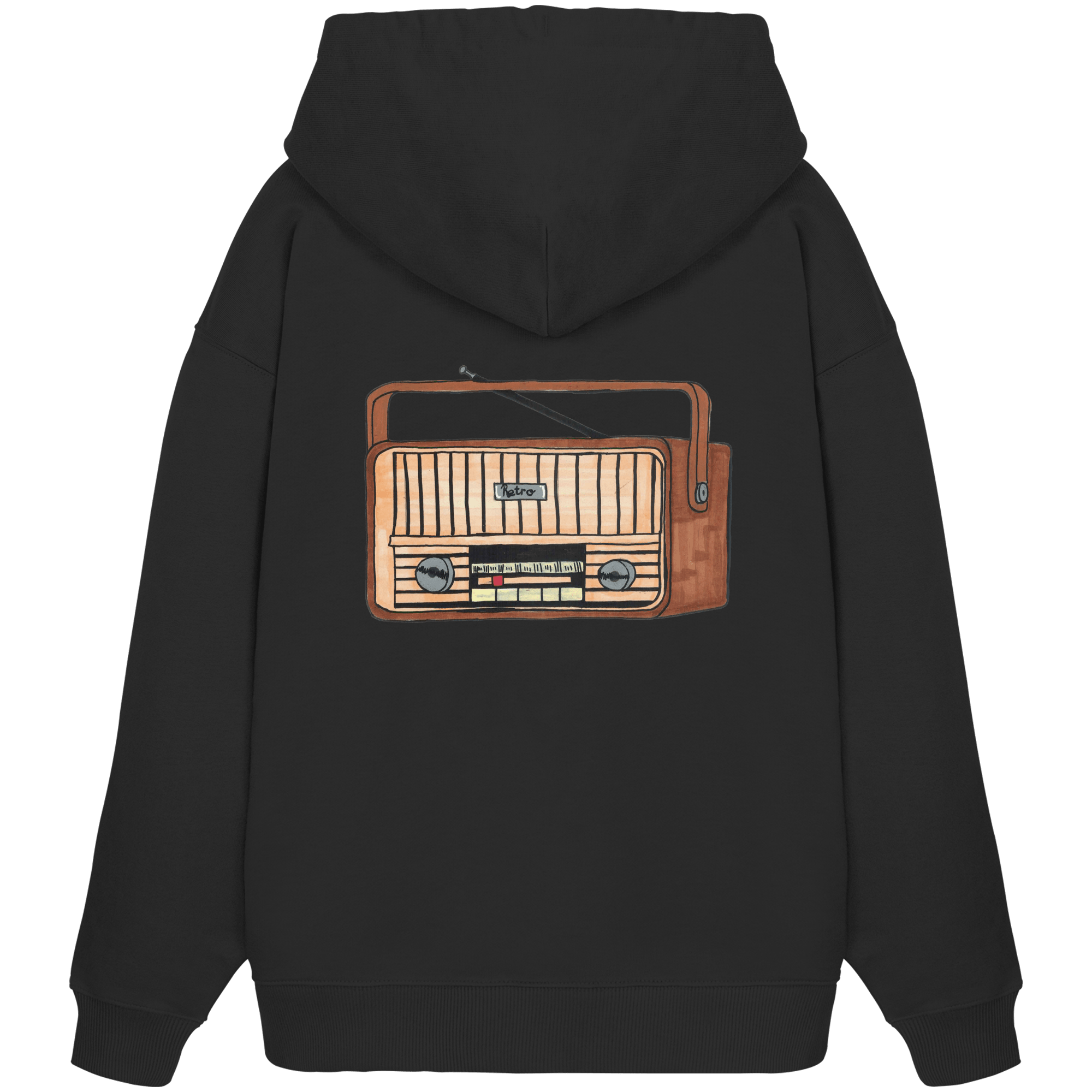 Hoodie Oversized Organic – STUDIO ANALOG Series | Retro Radio Craft Style