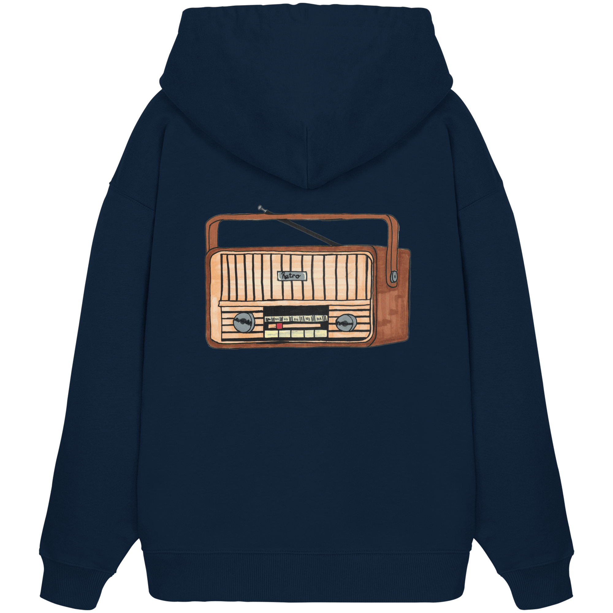 Hoodie Oversized Organic – STUDIO ANALOG Series | Retro Radio Craft Style