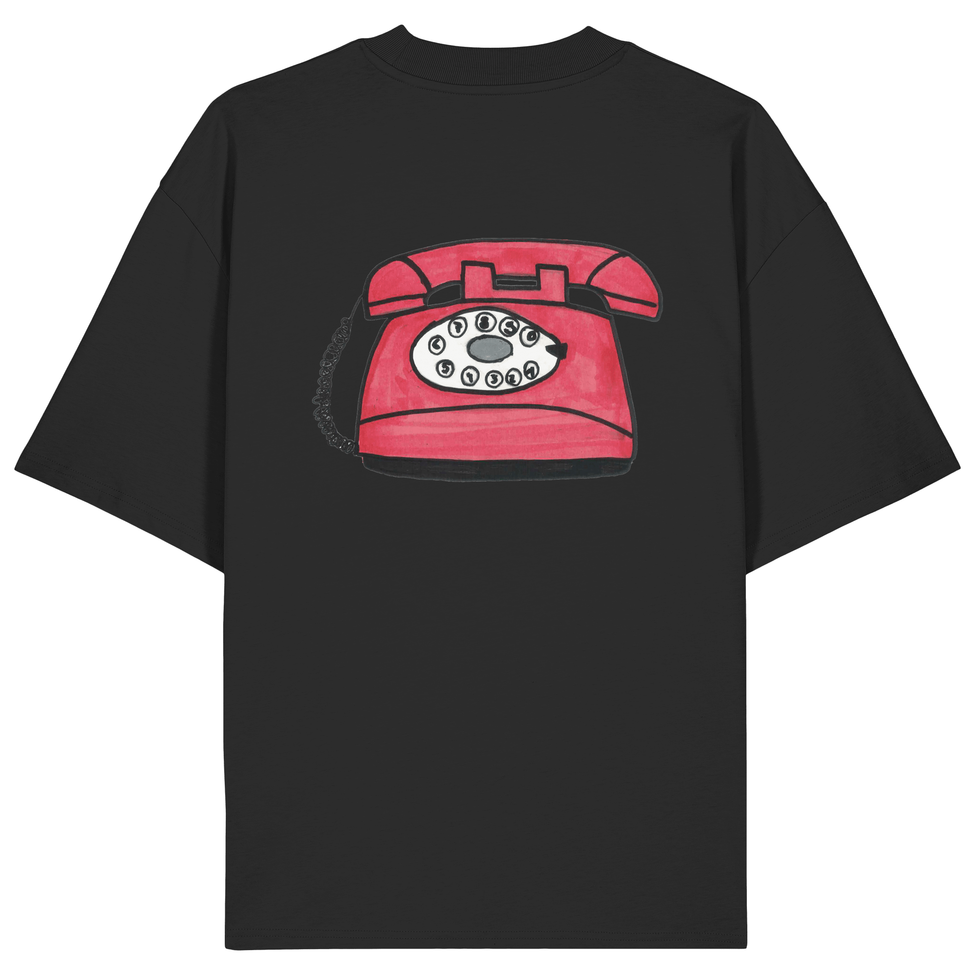 T-Shirt Oversized Organic – STUDIO ANALOG Series | Analog Retro Phone Style