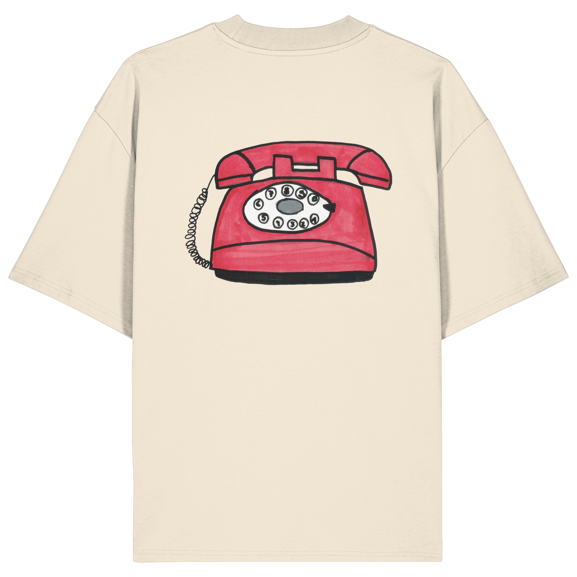 T-Shirt Oversized Organic – STUDIO ANALOG Series | Analog Retro Phone Style