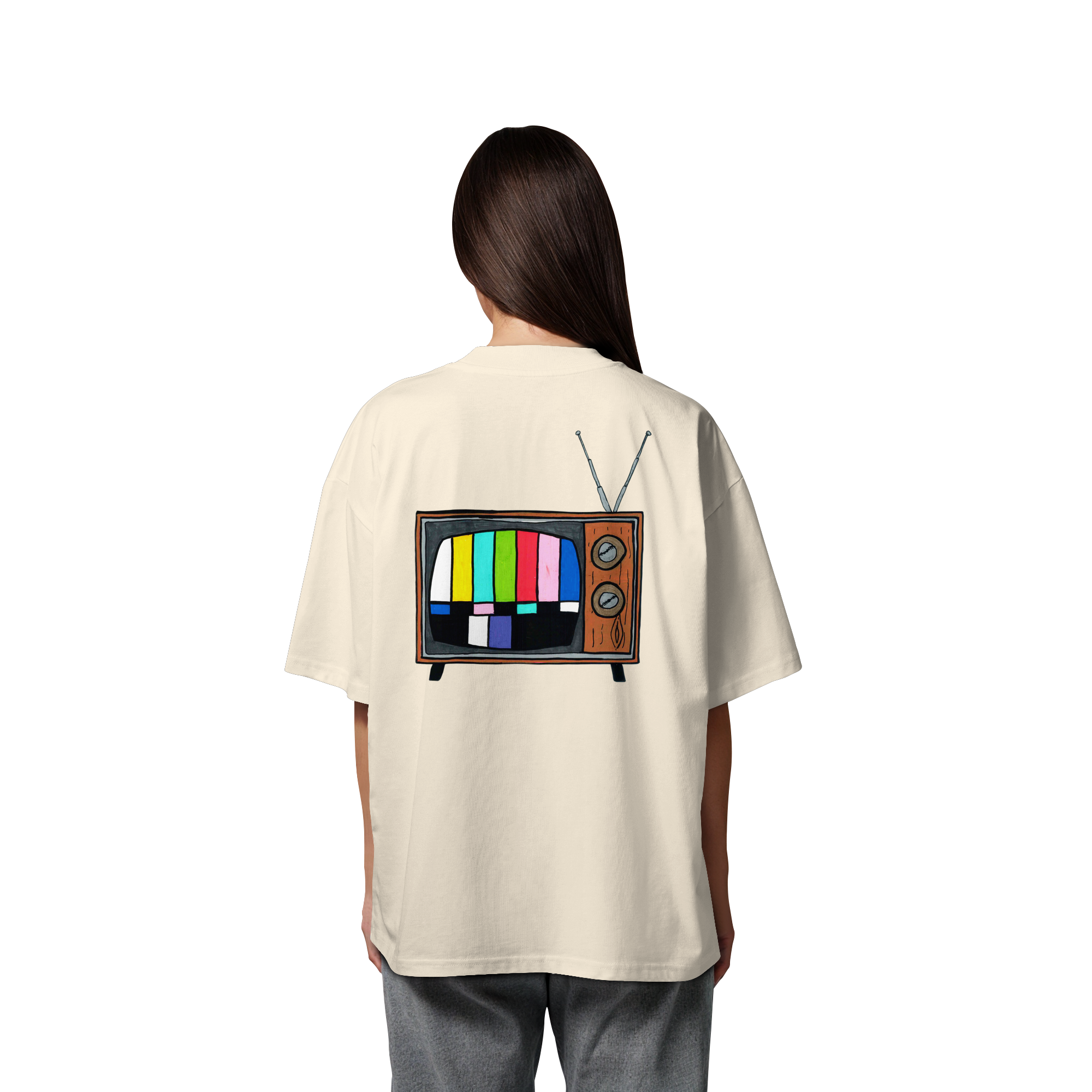 Studio - Retro TV real - Organic Oversize Shirt