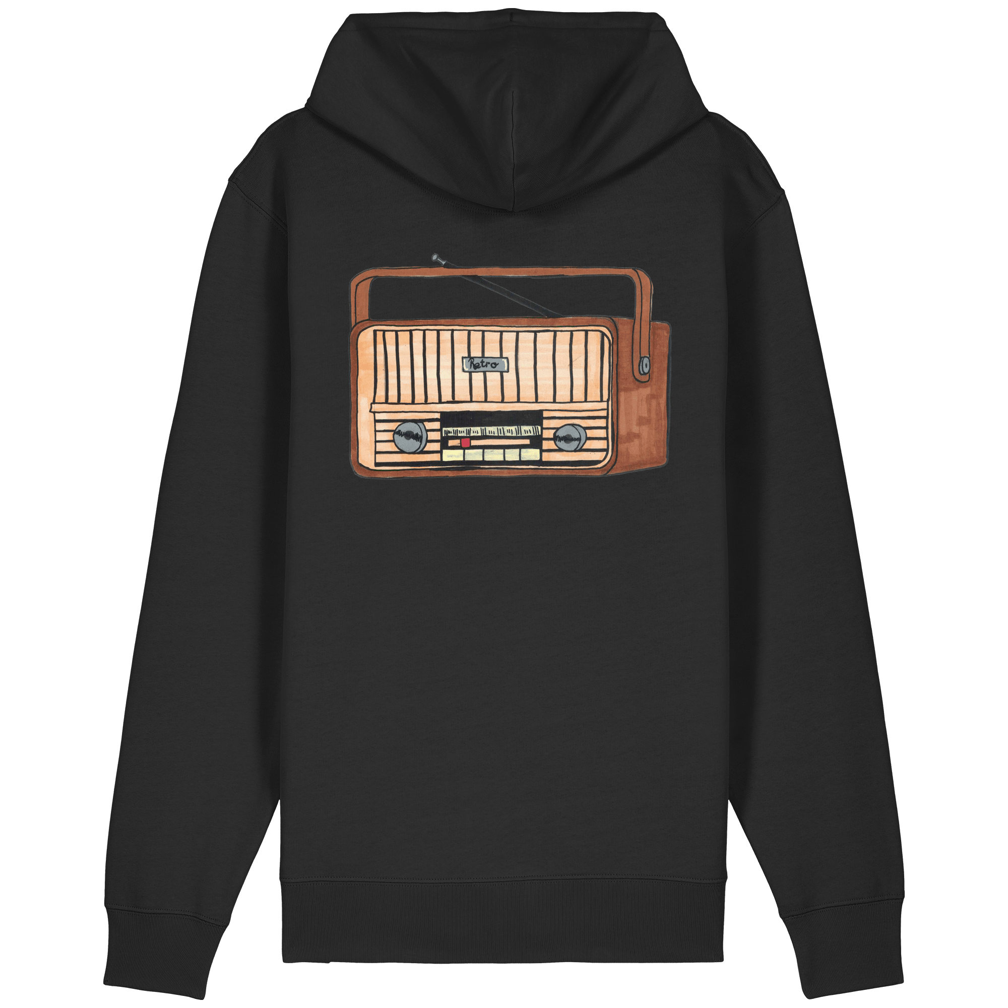 Zipper Hoodie Organic – STUDIO ANALOG Series | Retro Radio Craft Style
