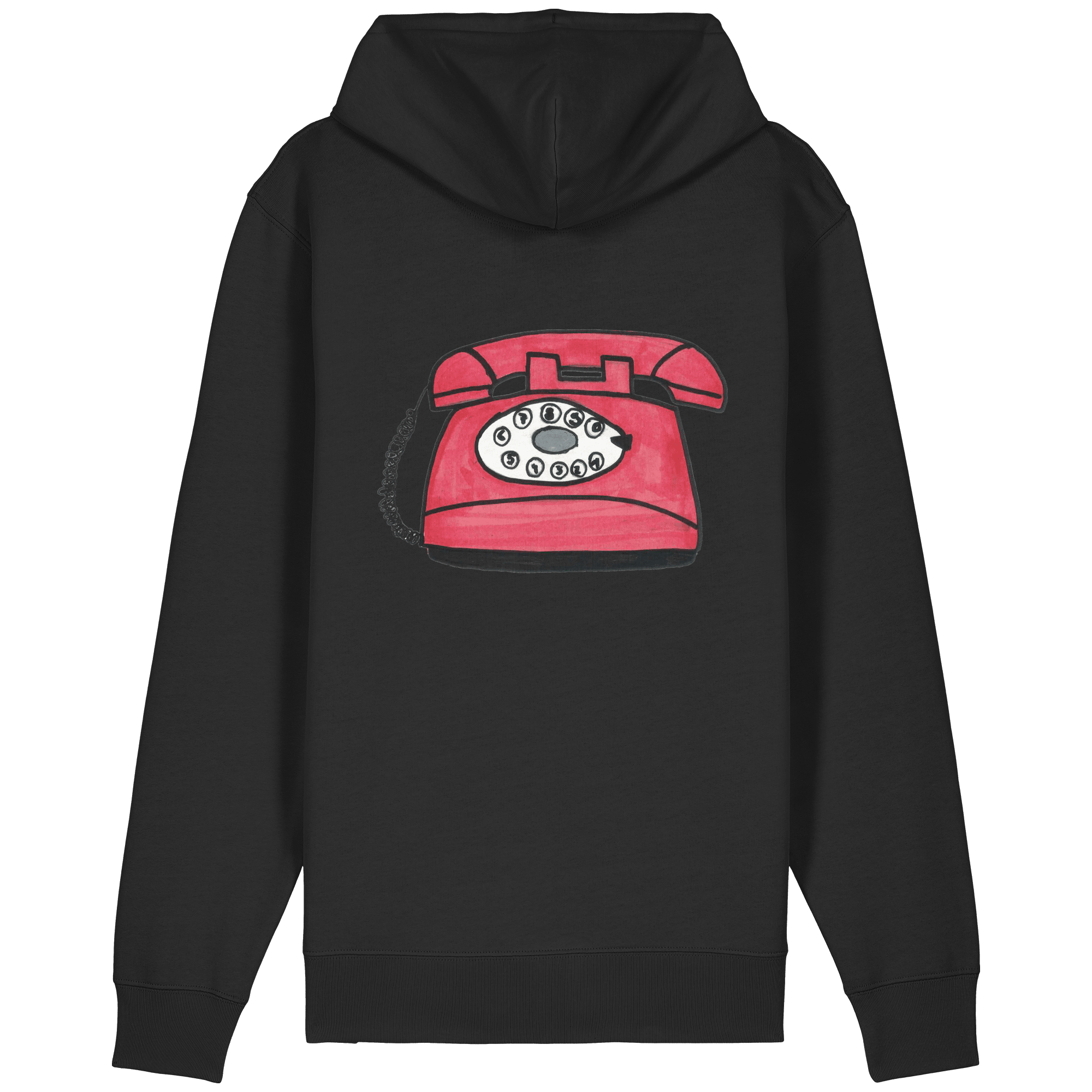 Zipper Hoodie Organic – STUDIO ANALOG Series | Analog Retro Phone Style