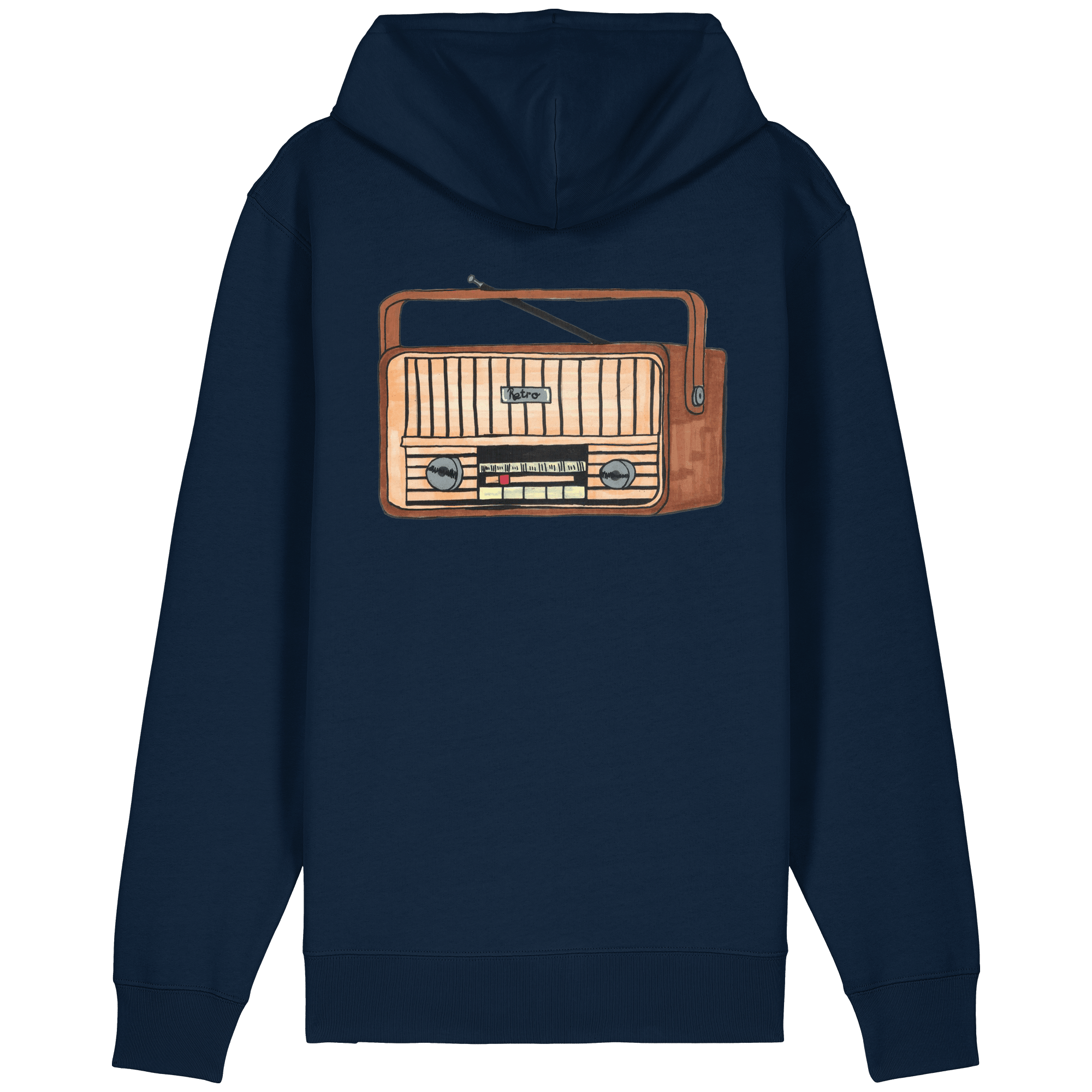 Zipper Hoodie Organic – STUDIO ANALOG Series | Retro Radio Craft Style