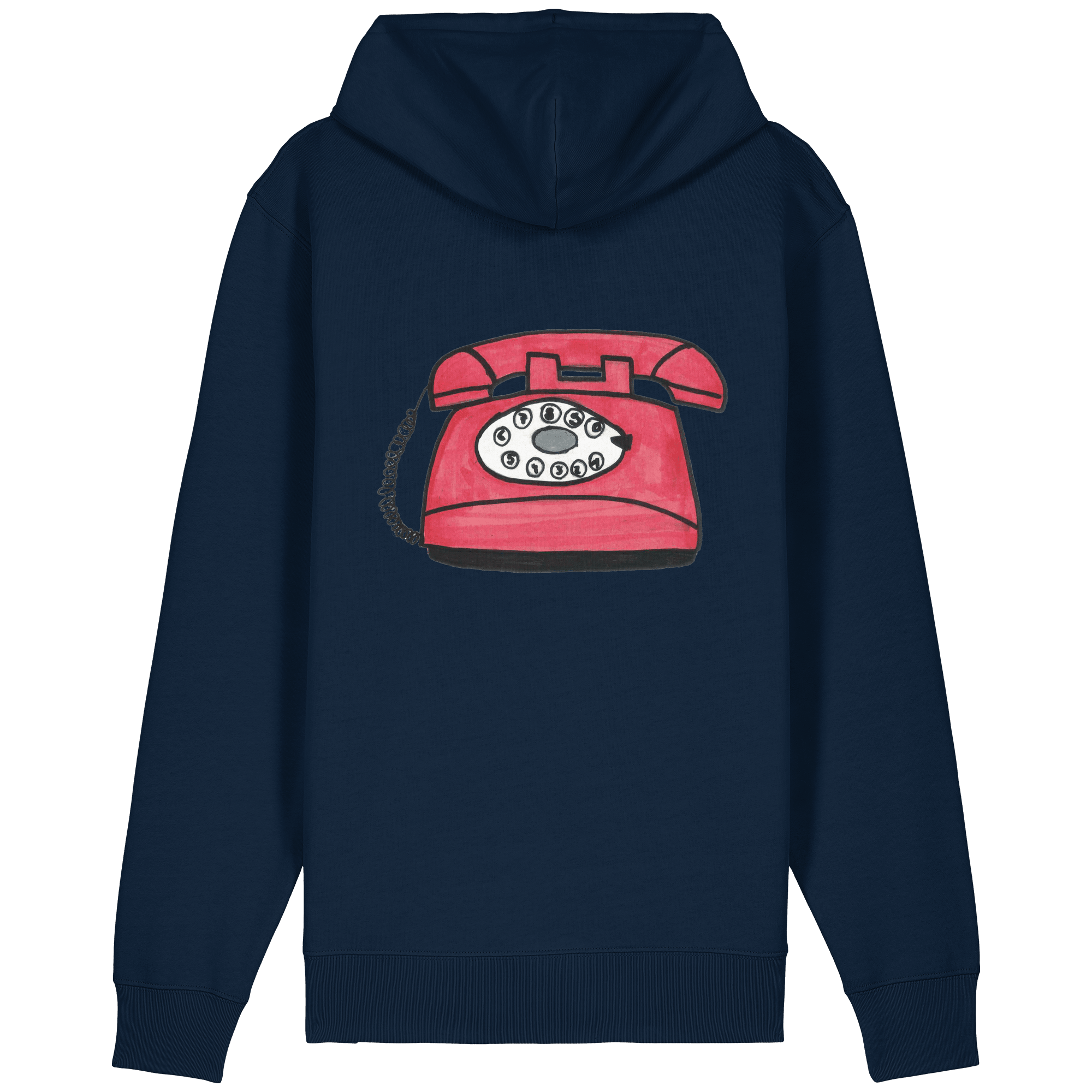 Zipper Hoodie Organic – STUDIO ANALOG Series | Analog Retro Phone Style