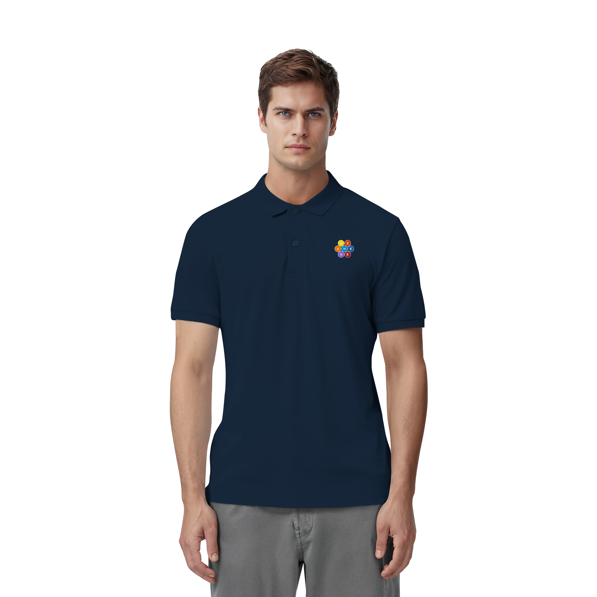 WESHEHE Signature Kopie - Organic Fitted Poloshirt